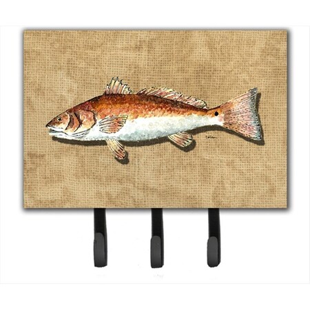Carolines Treasures 6 x 9 in. Red Fish Leash or Key Holder 8807TH68